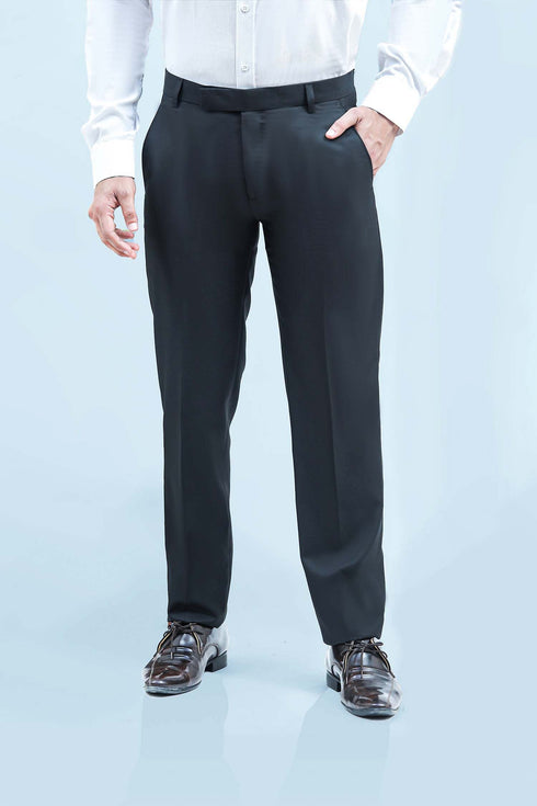 Veshbhoshaa Bluebird Men'S Black Formal Trousers